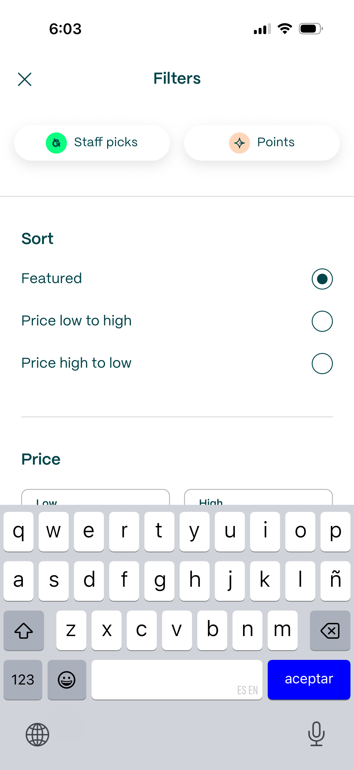 going search screenshot